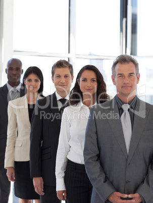 business CEO leading team