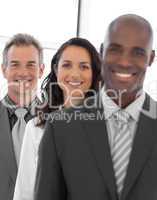 Multi-ethnic Business group looking at camera