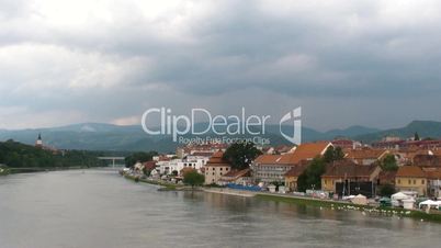 Maribor mit Blick auf Lent Viertel
