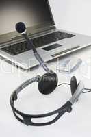 Headset mit Laptop