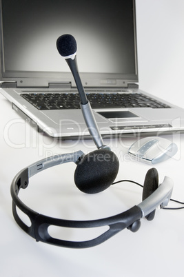 Headset mit Laptop