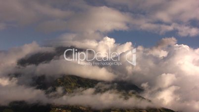 Timelapse of clouds moving over Tunguragua Volcano