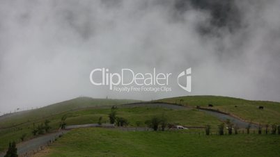 Mist rising up the Pastaza Valley in Ecuador