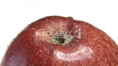 red apple close up rotating
