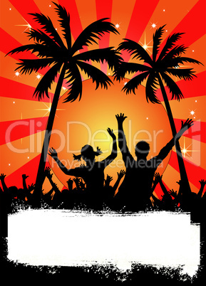 Sommer Beachparty Plakat