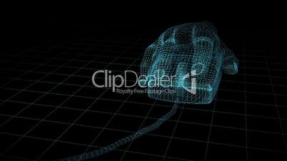 Mouse moving animation. Loop. CG.