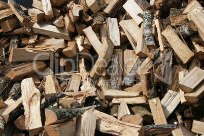 Brennholz Pile of chopped wood