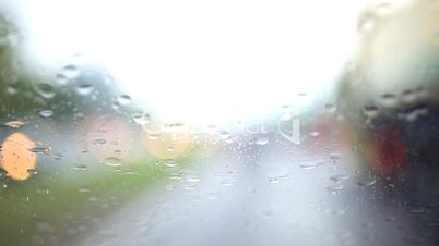 rain and Car driving