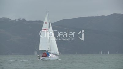 Yacht under sail