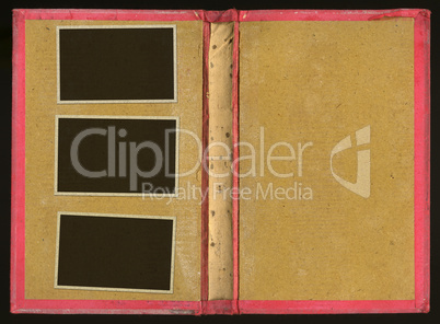 Polaroids auf altem Buch