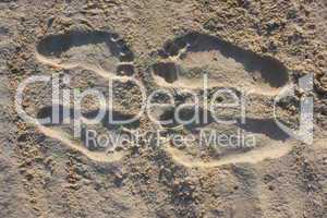 Fussabdrücke im Sand