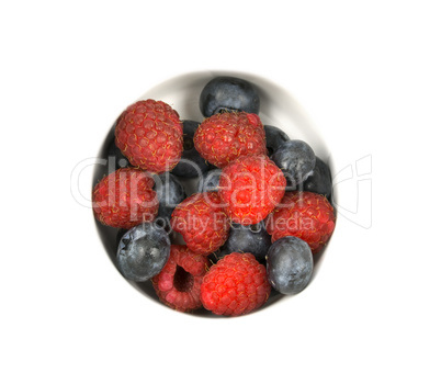 Raspberries and Blueberries