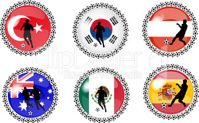 soccer button set 4