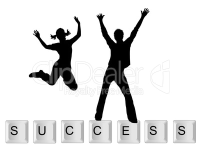 key background success with people