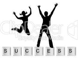 key background success with people