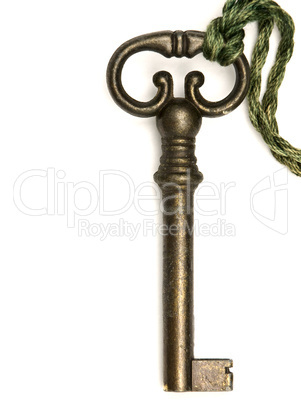 Old Key on white background