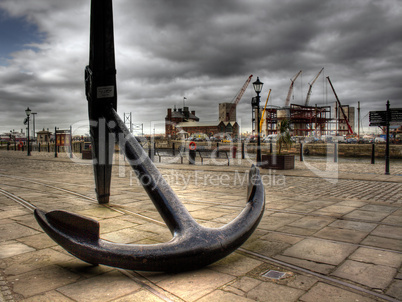 HDR image of a very large ships anchor