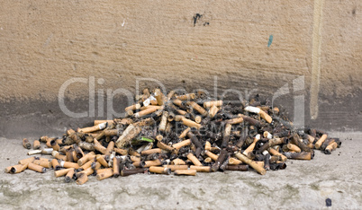 Lots of cigarette buts