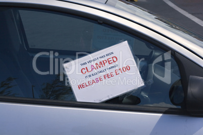 Car clamped penalty notice