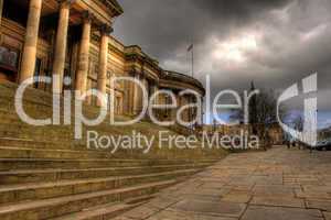 HDR image of Liverpool Central Library in William Brown St, Liverpool, England