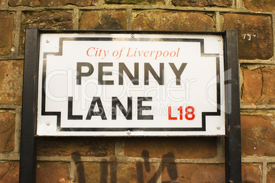 Penny Lane street sign