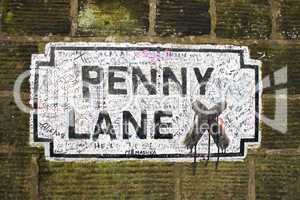 Penny Lane street sign