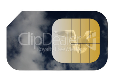 Illustration of cell phone sim card