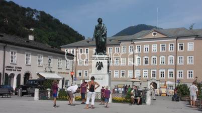 Mozart Square in Salzburg