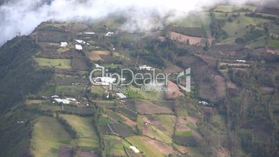 Cultivated fields on the slopes of Tunguragua Volcano, Ecuador