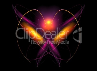 High resolution fractal heart/music/disco theme design