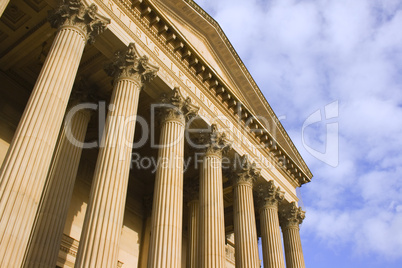 Columns on St Georges Hall, Liverpool, England, completed in 1854