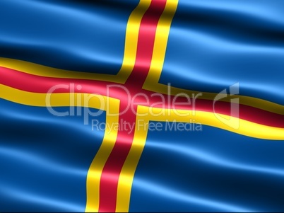 Fahne von Aland .. Flag of Aaland
