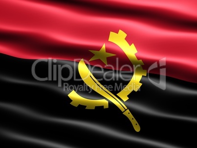 Fahne von Angola  .. Flag of Angola