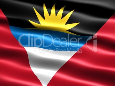 Fahne von Antigua and Barbuda .. Flag of Antigua and Barbuda