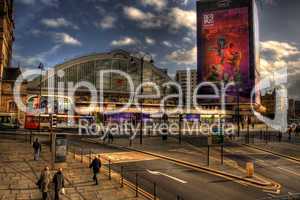 HDR image of Lime Street Station, Liverpool, UK