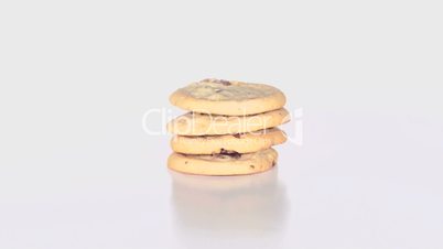 Stack of cookies rotates