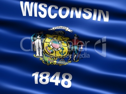 Flag of the state of Wisconsin