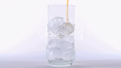 Coke poured over ice