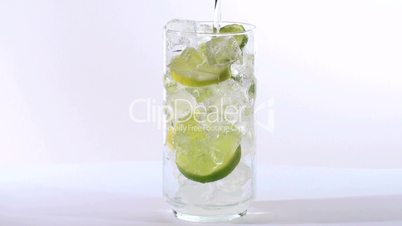 Ice-cold sprite glass