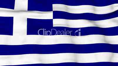 Flying flag of Greece