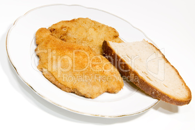 Schnitzel mit Brot