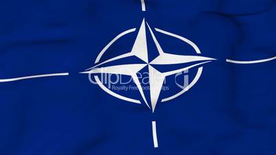 Flying flag of NATO