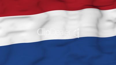 Flying flag of Netherlands