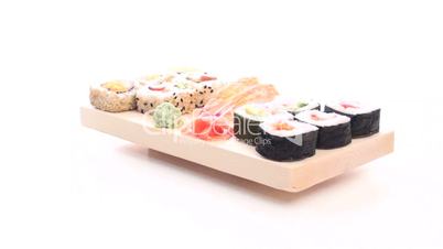 sushi wooden tray