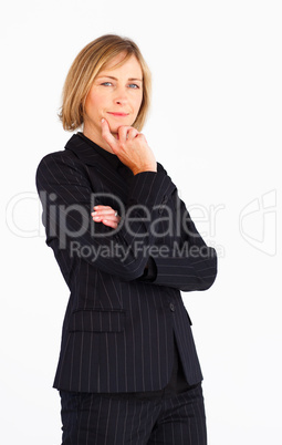 Businesswoman looking at the camera