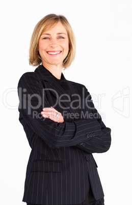 Smiling female businessmanager