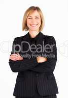 Portrait of businesswoman with crossed arms