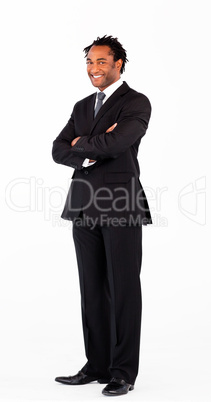 Portrait of businessman with folded arms