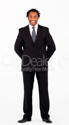 Businessman smiling at the camera