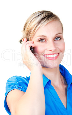 Portrait of a beautiful businesswoman on the phone